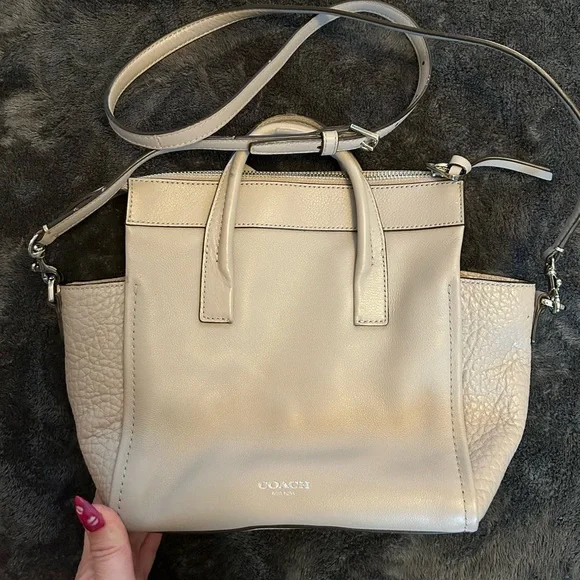 Coach gray leather handbag - Picture 5 of 12